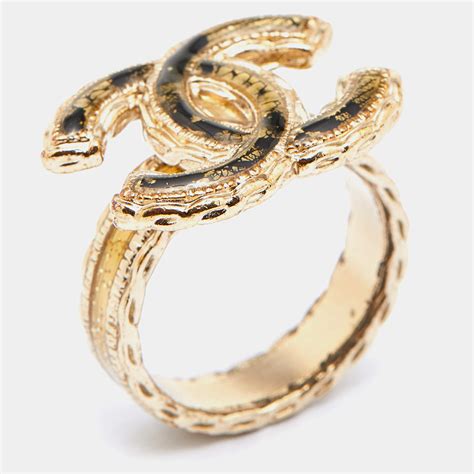 chanel cc gold ring|Chanel ring sale.